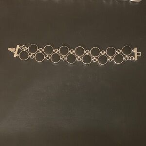Nine West Silver Circle Link Bracelet